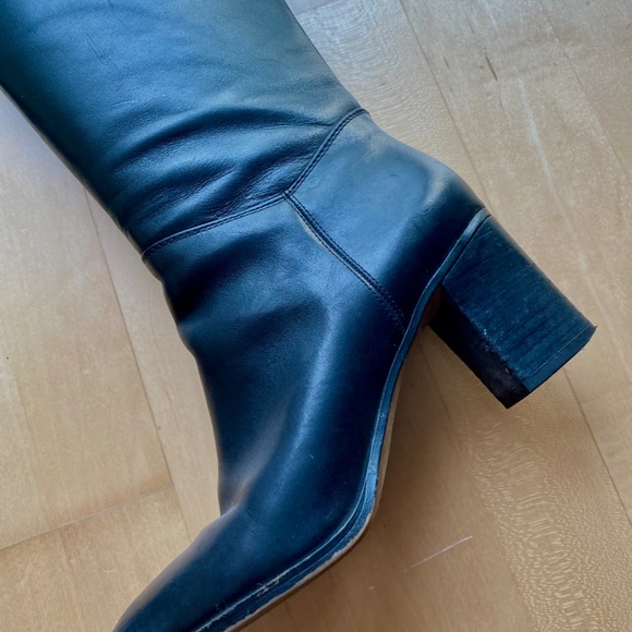 Black Leather Upper Boots - Picture 3 of 5